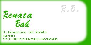 renata bak business card
